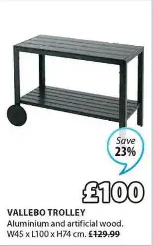 JYSK Vallebo trolley offer