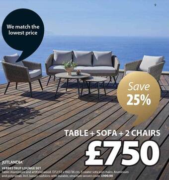 JYSK Jutlandia vebbestrup lounge set offer