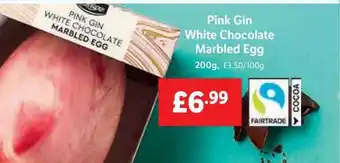 Lidl Pink gin white chocolate marbled egg offer