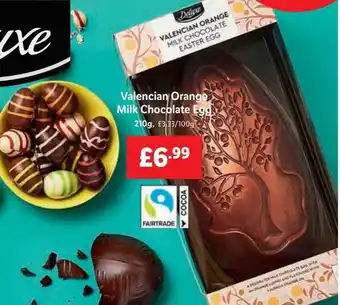 Lidl Valencia orange milk chocolate egg offer