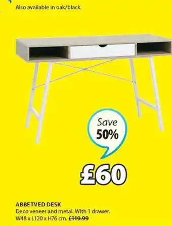 JYSK Abbetved desk offer