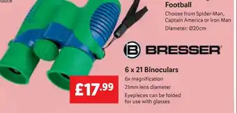 Lidl Football, bresser 6 x 21 binoculars offer
