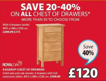 JYSK Royaloak kagerup chest of drawers offer