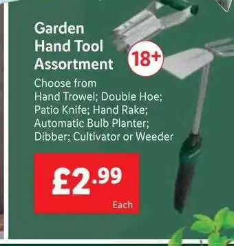 Lidl Garden hand tool assortment offer