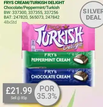Bestway Frys Cream/Turkish Delight offer