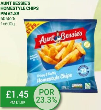 Bestway Aunt Bessie's Homestyle Chips 1x600g offer