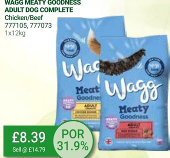 Bestway Wagg Meaty Goodness Adult Dog Complete 1x12kg offer