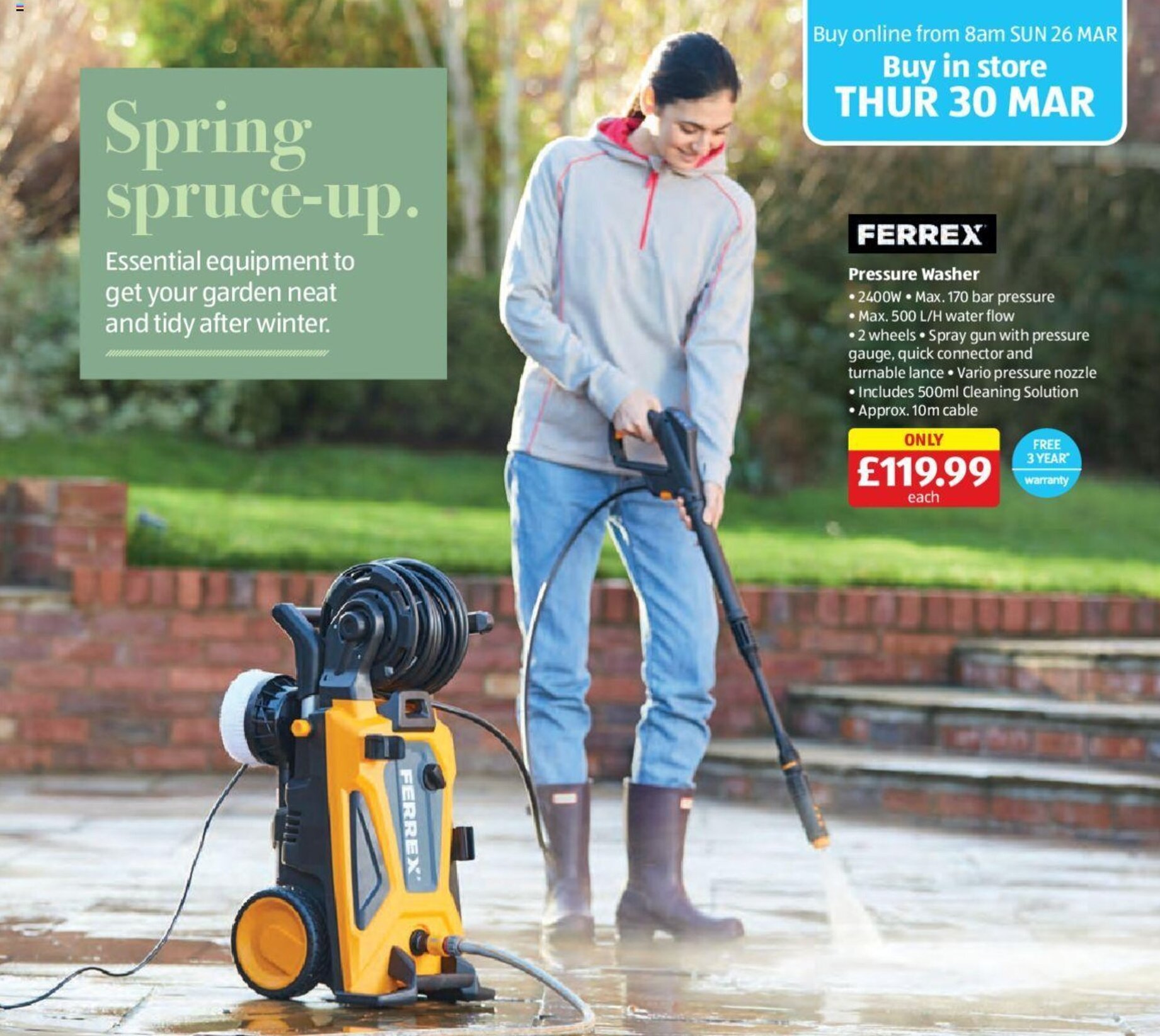 Ferrex Pressure Washer offer at Aldi