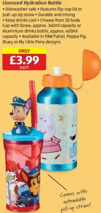 Aldi Licensed Hydration Bottle offer