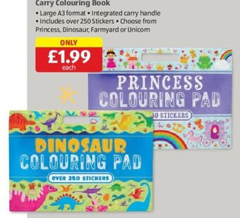 Aldi Carry Colouring Book offer