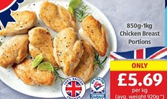 Aldi 850g-1kg Chicken Breast Portions offer