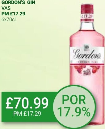 Bestway Gordon's Gin 6x70cl offer