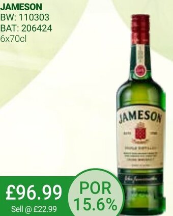 Bestway Jameson 6x70cl offer