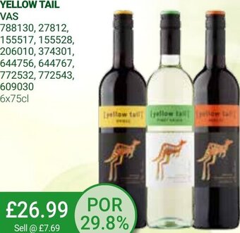 Bestway Yellow Tail 6x75cl offer