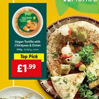 Lidl Vegan Tortilla With Chickpeas & Onion offer