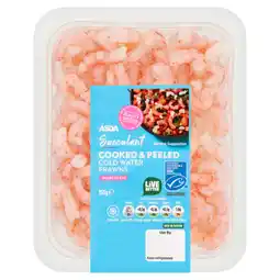 Asda Asda succulent cooked & peeled cold water prawns offer