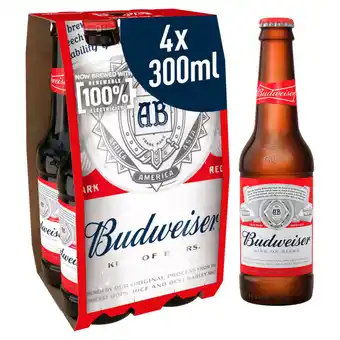 Asda Budweiser lager beer bottles offer