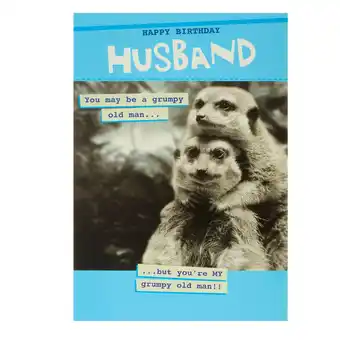 Asda Quitting hollywood humorous husband birthday card offer