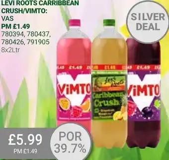 Bestway Levi Roots Carribbean Crush/Vimto: 8x2Ltr offer