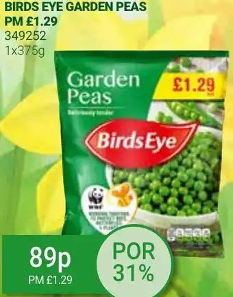 Bestway Birds Eye Garden Peas 1x375g offer