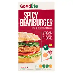 Asda Goodlife spicy beanburger 4 pack offer