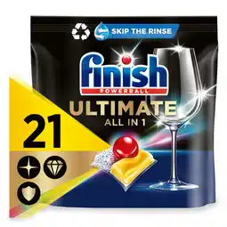 Asda Finish ultimate all in one dishwasher tablets lemon, 21 tablets offer