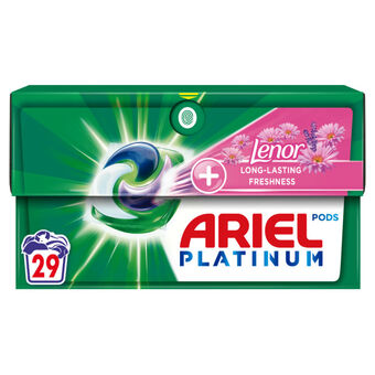 Asda Ariel platinum all-in-one pods + lenor, washing liquid capsules 29 washes offer