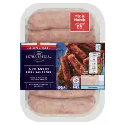 Asda Asda extra special 6 pork sausages offer