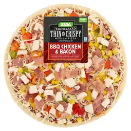 Asda Asda medium stonebaked thin & crispy bbq chicken & bacon (typically 469g) offer