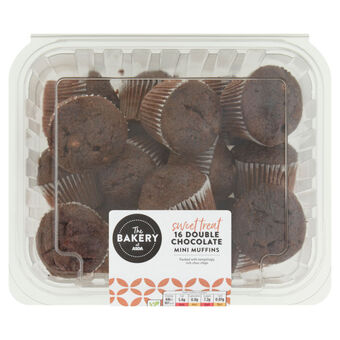 Asda The bakery at asda 16 mini double chocolate muffins offer