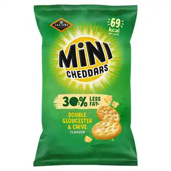 Asda Jacobs mini cheddars nibblies double gloucester & chive snacks offer