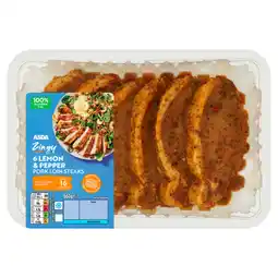 Asda Asda butcher's selection lemon & pepper pork loin steaks offer