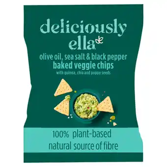 Asda Deliciously ella olive oil, sea salt & black pepper baked veggie chips offer