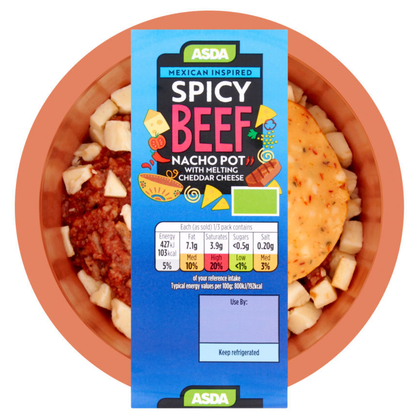 Asda spicy beef nacho pot offer at Asda