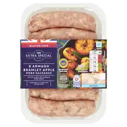 Asda Asda extra special 6 pork & armagh bramley apple sausages offer