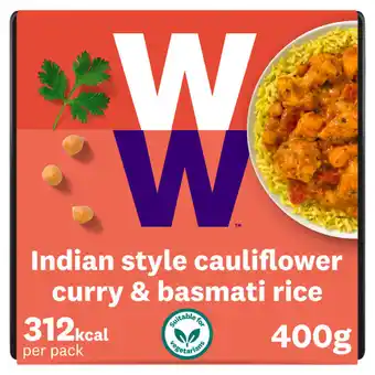 Asda Ww indian style cauliflower curry & basmati rice offer