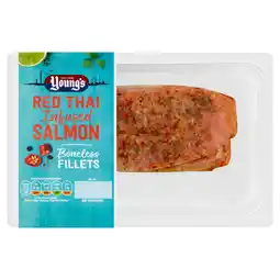 Asda Young's red thai infused salmon boneless fillets 220g offer