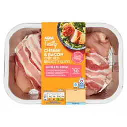 Asda Asda tasty cheese & bacon chicken breast fillets 350g offer