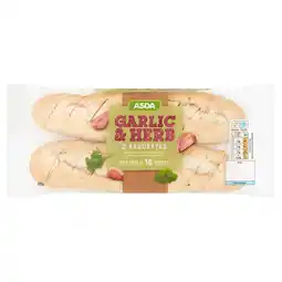 Asda Asda 2 garlic & herb baguettes offer