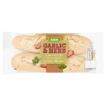 Asda Asda 2 garlic & herb baguettes offer
