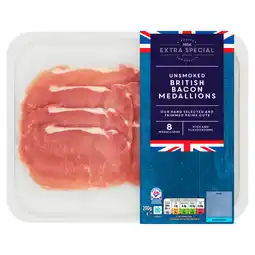Asda Asda extra special 8 unsmoked british bacon medallions offer