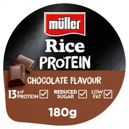 Asda Muller rice protein chocolate low fat dessert offer