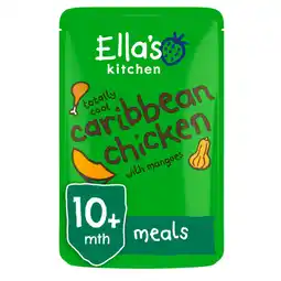 Asda Ella's kitchen organic carribbean chicken baby food pouch 10+ months offer