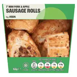 Asda Asda 7 mini pork & apple sausage rolls 168g offer