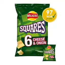 Asda Walkers squares crunchy cheese & onion multipack snacks offer