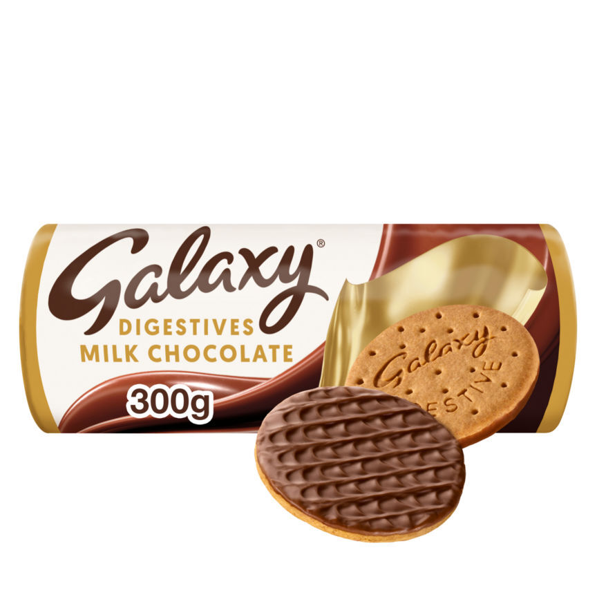 Galaxy milk chocolate digestives offer at Asda