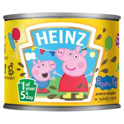 Asda Heinz peppa pig pasta shapes in tomato sauce offer