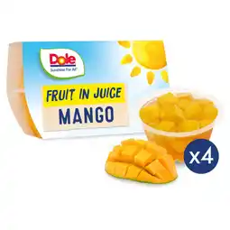 Asda Dole fruit in juice mangos 4 pack fruit snack offer