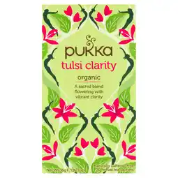Asda Pukka organic tulsi clarity 20 herbal tea sachets offer
