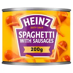 Asda Heinz spaghetti with sausages in tomato sauce offer